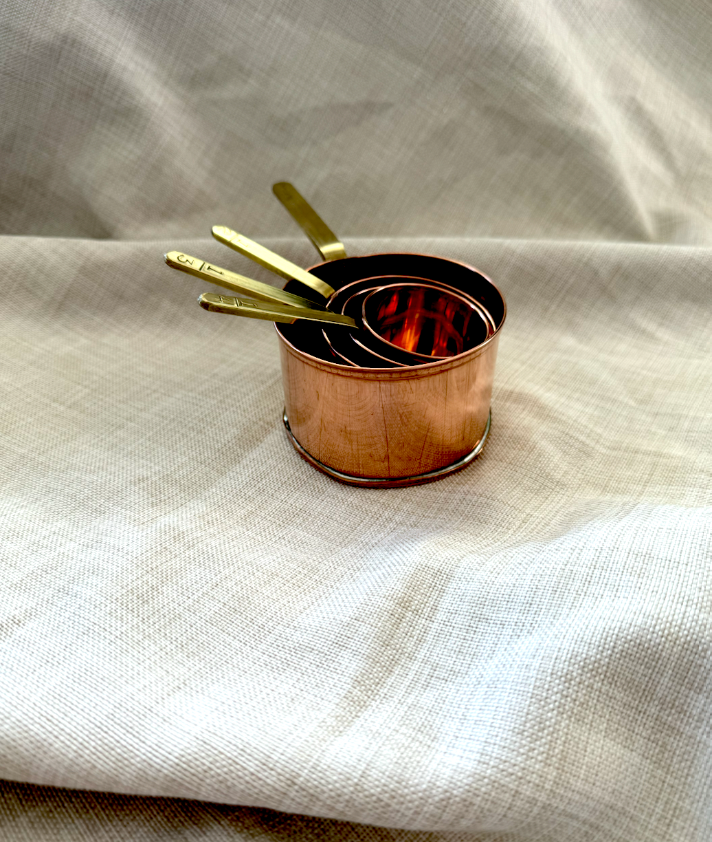 Copper Measuring Cups - Set of Four