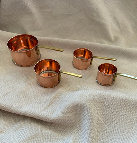 Copper Measuring Cups - Set of Four