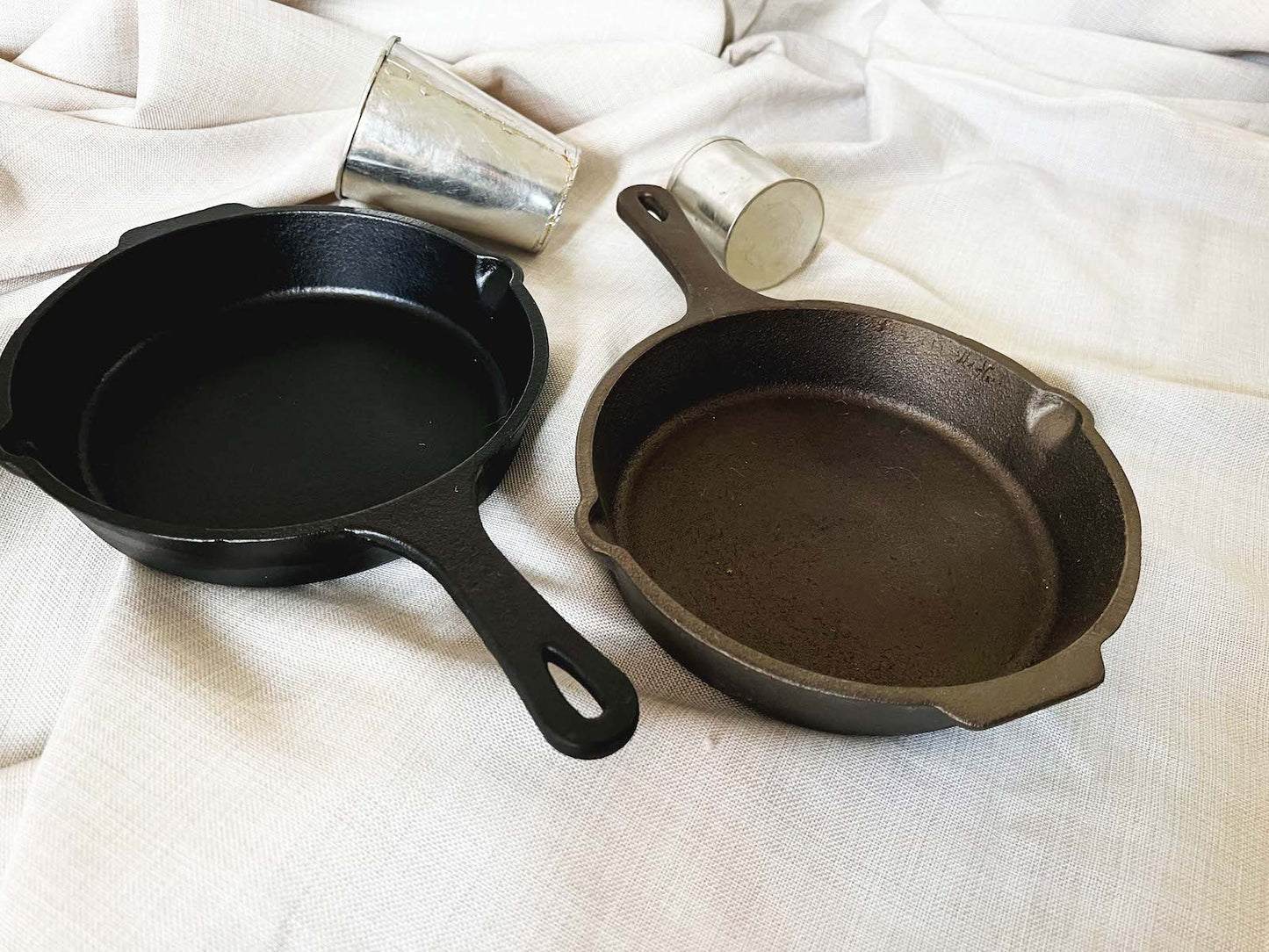 Raw Oiled Cast Iron Skillet